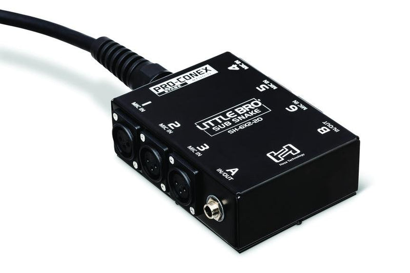 Hosa Pro-Conex Little Bro' Sub Snake 20ft, 6 XLR Sends, 2 TRS Returns