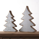 Melrose Wood Pine Tree Decor (Set of 2)
