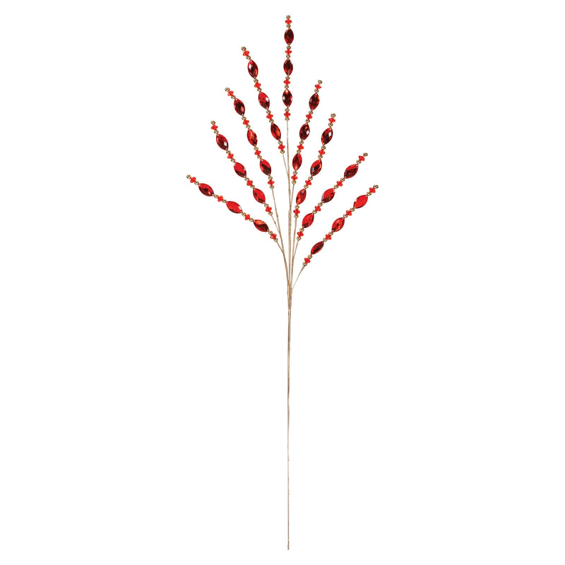 Melrose Red Jewel Bead Spray (Set of 2)