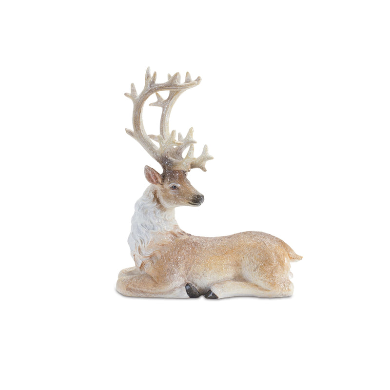 Melrose Glittered Holiday Deer Figurine (Set of 3)