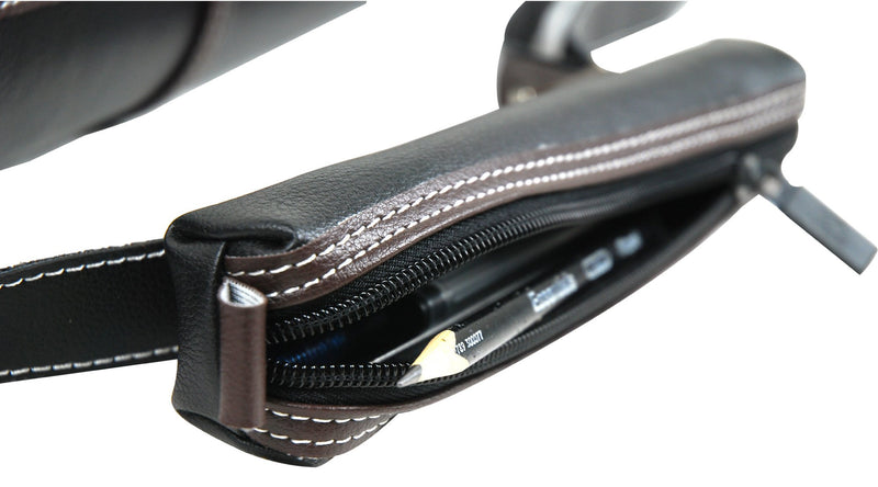 Pedi Premium Faux Leather Bass Bow Tube – Black