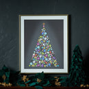 Melrose Holiday Jewel Tree Print Under Glass 23.5"H