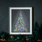 Melrose Holiday Jewel Tree Print Under Glass 23.5"H
