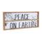 Melrose Wood Framed Peace on Earth Sign with Pine Painting (Set of 2)