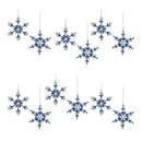Melrose Beaded Metal Snowflake Ornament (Set of 12)