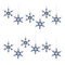 Melrose Beaded Metal Snowflake Ornament (Set of 12)