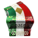 Rossetti 31-Button Diatonic Accordion 12 Bass FBE Red/White/Green – 3112-FBE-RWG