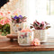 Melrose Stone Floral Patterned Planter Set of 3 Planter, Dolomite