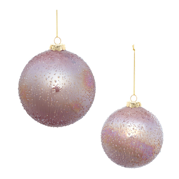 Melrose Iridescent Beaded Glass Ornament (Set of 4)