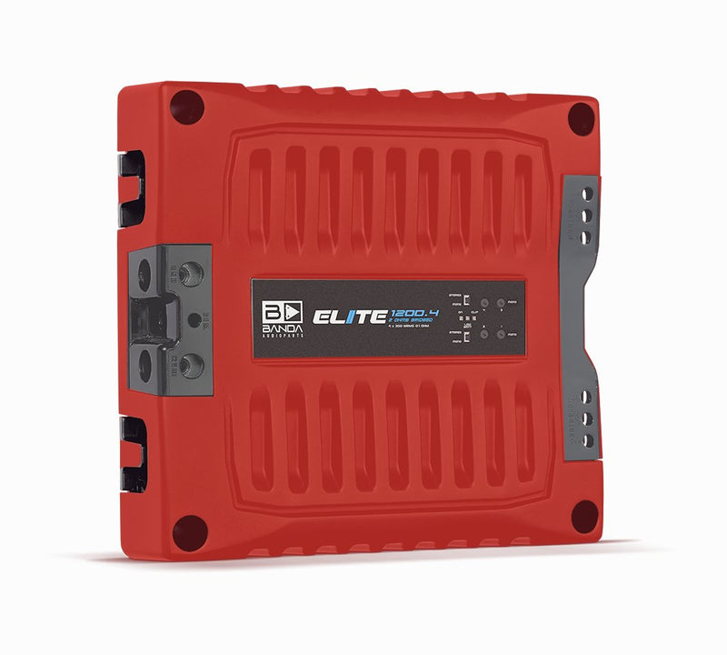 Banda Elite 1200.4 4-Channel 1200W RMS Car Amplifier – 1 Ohm Red