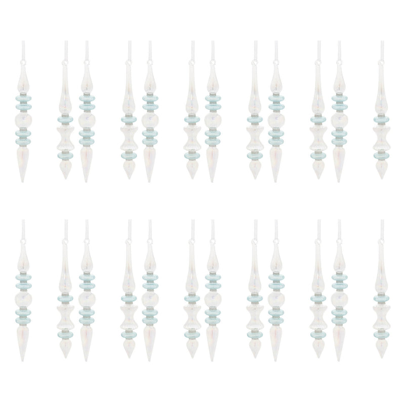Melrose Iridescent Finial Drop Ornament (Set of 24)