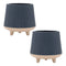 Melrose Ceramic Ribbed Footed Planter Set of 2 Planter, Ribbed, Ceramic