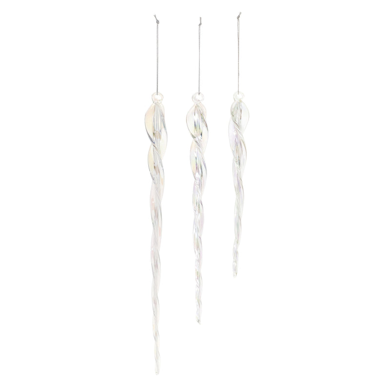 Melrose Glass Icicle Ornament (Set of 18)