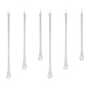 Melrose Clear Beaded Glass Icicle Drop Ornament (Set of 6)