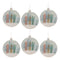 Melrose Glass Ski and Snow Disc Ornament (Set of 6)
