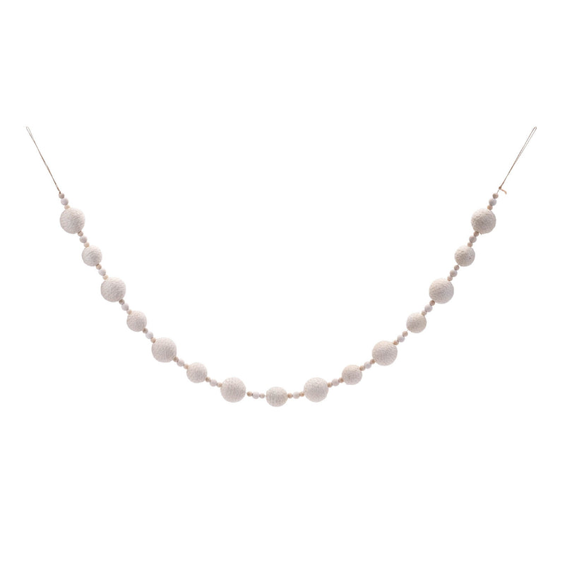 Melrose Fabric Ball String Garland (Set of 2)