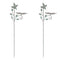 Melrose Iron Hummingbird Leaf Bird Feeder Garden Stake (Set of 2)