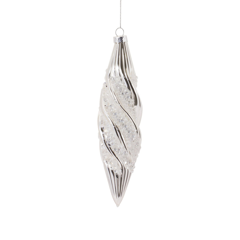 Melrose Beaded Glass Swirl Ornament (Set of 6)
