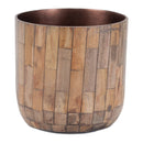Melrose Round Wooden Planter Set of 2 Planter
