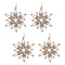 Melrose Bronze Jeweled  Snowflake Ornament (Set of 4)
