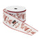 Melrose Glittered Snowman Wired Ribbon (Set of 2)