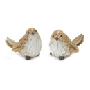 Melrose Carved Leaf Bird Figurine (Set of 2) Multicolor Decor Home Accent