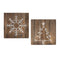 Melrose Distressed Wood Snowflake and Tree Block (Set of 2)