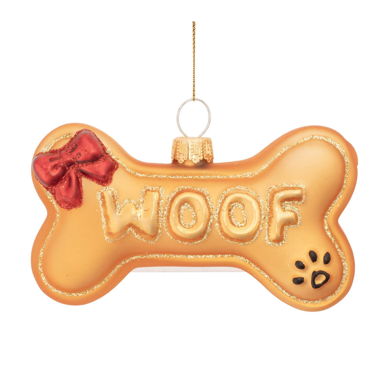 Melrose Glass Dog Bone Ornament (Set of 12)
