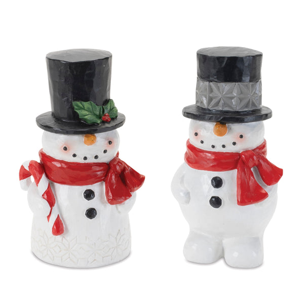 Melrose Winter Snowman Figurine (Set of 2)