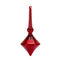 Modern Red Finial Drop Ornament (Set of 6)