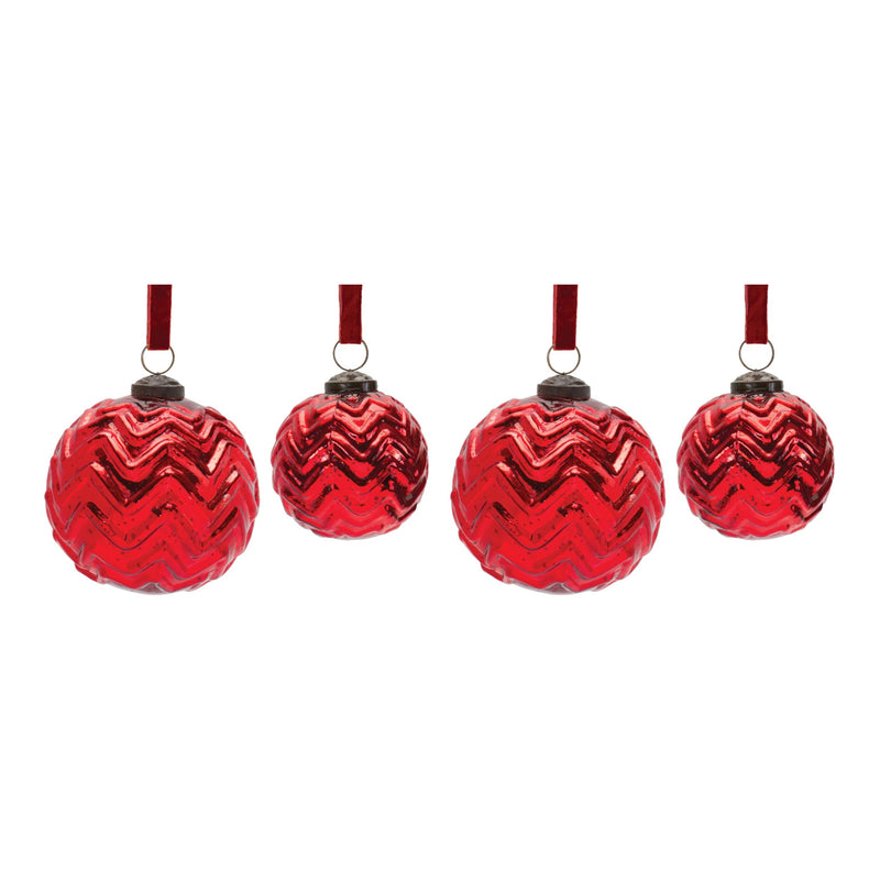 Melrose Mercury Glass Ball Ornament (Set of 4)