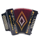 Rossetti 31-Button Diatonic Accordion 12 Bass FBE Black – 3112-FBE-BK