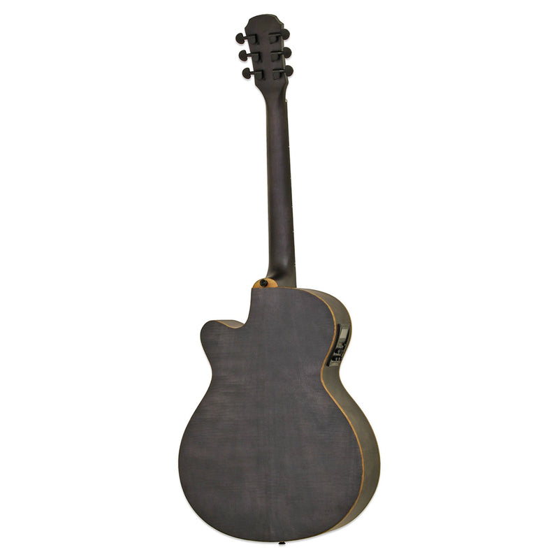 Aria FET-F2 STBK Electro-Acoustic Guitar with Gig Bag – Stained Black