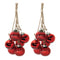 Melrose Red Glass Ball Cluster Drop Ornament (Set of 2)