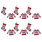 Melrose Nordic Stocking and Sweater Ornament (Set of 12)