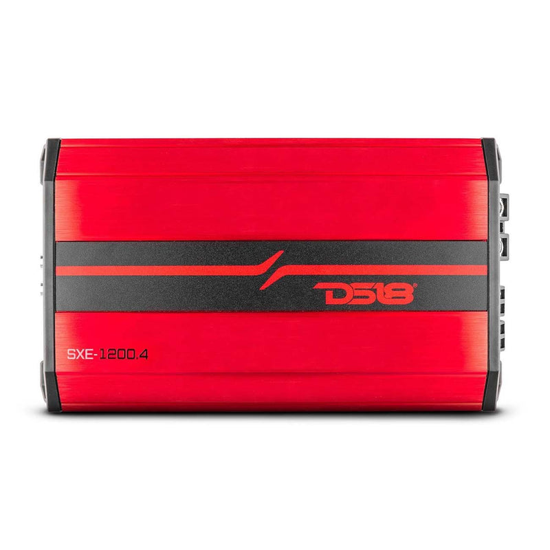 DS18 SXE-1200.4/RD 4-Channel 400W RMS Amplifier - Red