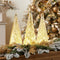 Melrose LED Textured Mercury Glass Tree (Set of 3)