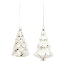 Melrose White Frosted Pine Tree Ornament (Set of 6)