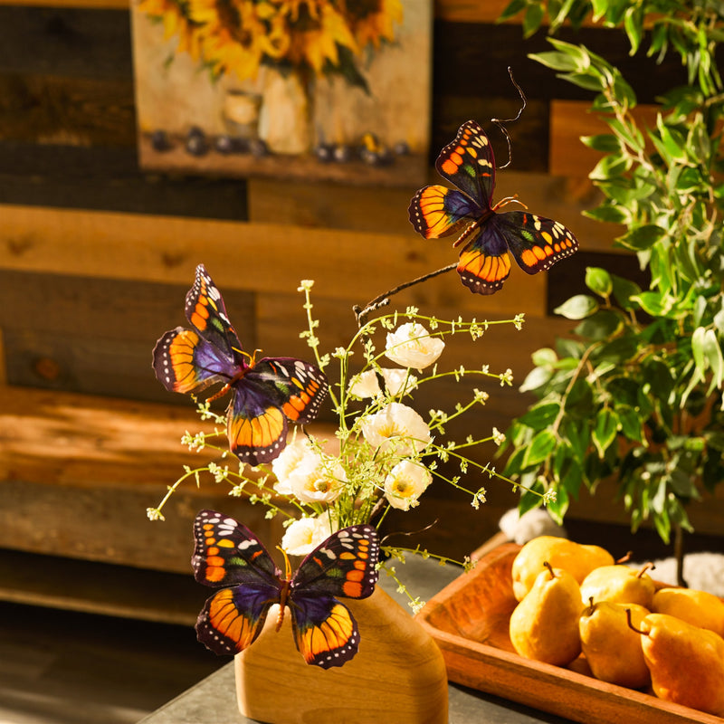 Melrose Butterfly Twig Spray (Set of 6)