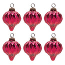 Melrose Harliquin Mercury Glass Onion Ornament (Set of 6)