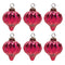 Melrose Harliquin Mercury Glass Onion Ornament (Set of 6)