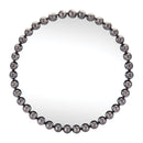 Melrose Round Beaded Metal Wall Mirror 23.5"D, Modern, Metal