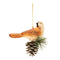 Melrose Glittered Glass Bird and Piencone Ornament (Set of 6)
