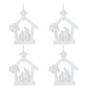Melrose Clear Acrylic Nativity Ornament (Set of 4)