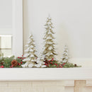 Melrose Gold Flocked Pine Tree Decor (Set of 4)