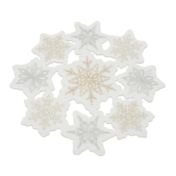 Melrose Embroidered Snowflake Doily (Set of 3)