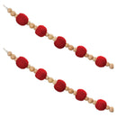 Melrose Fabric Ball String Garland (Set of 2)