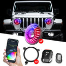 XKGlow 7" XKmax App Control RGBW Jeep Headlight Kit - MX-7IN-JP-KIT-JL