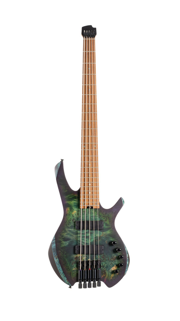 Cort Artisan Space 5 SDG – 5-String Headless Bass Guitar in Star Dust Green