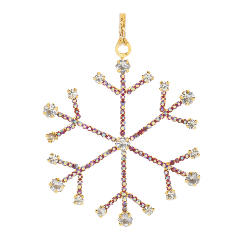 Melrose Jeweled Metal Snowflake Ornament (Set of 12)